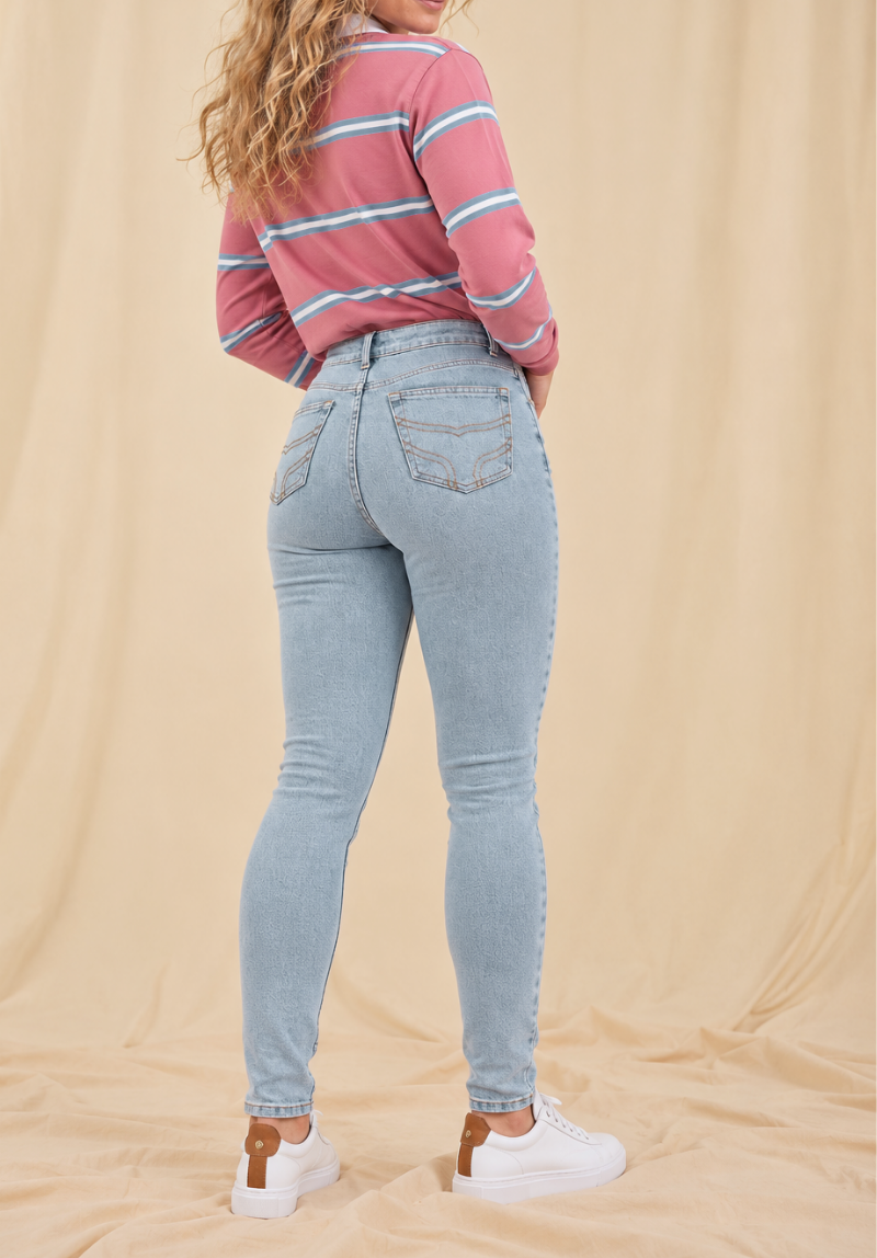 Signature High Waisted Skinny Jeans – Light Blue