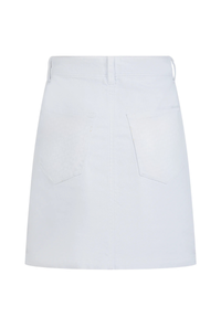Signature Women's Denim Skirt S - White #648