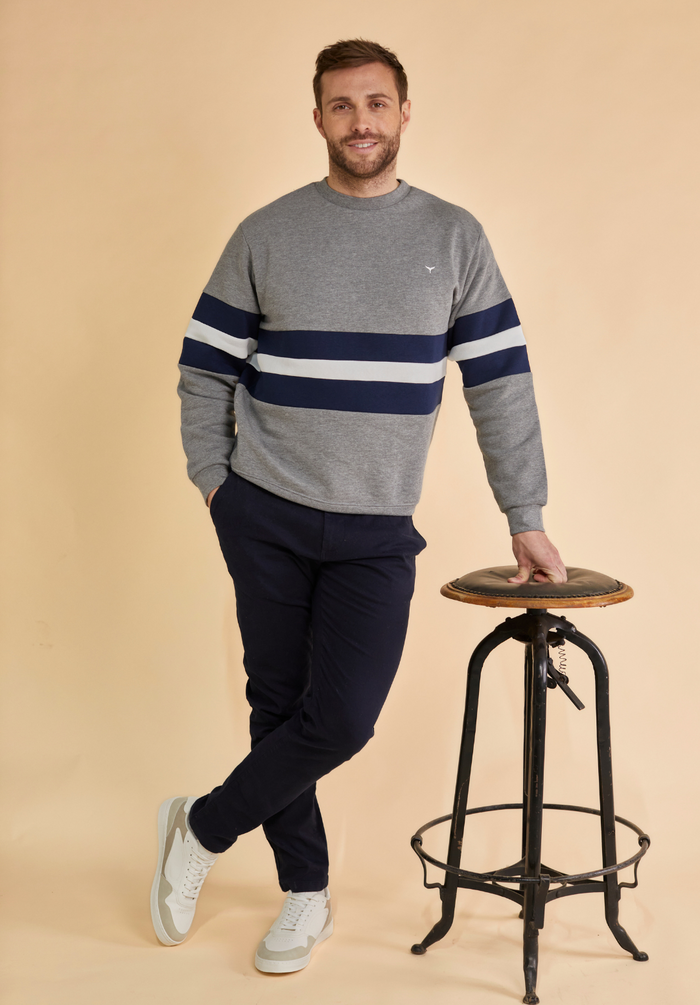 Sowerby Men's Sweatshirt - Grey - Whale Of A Time Clothing