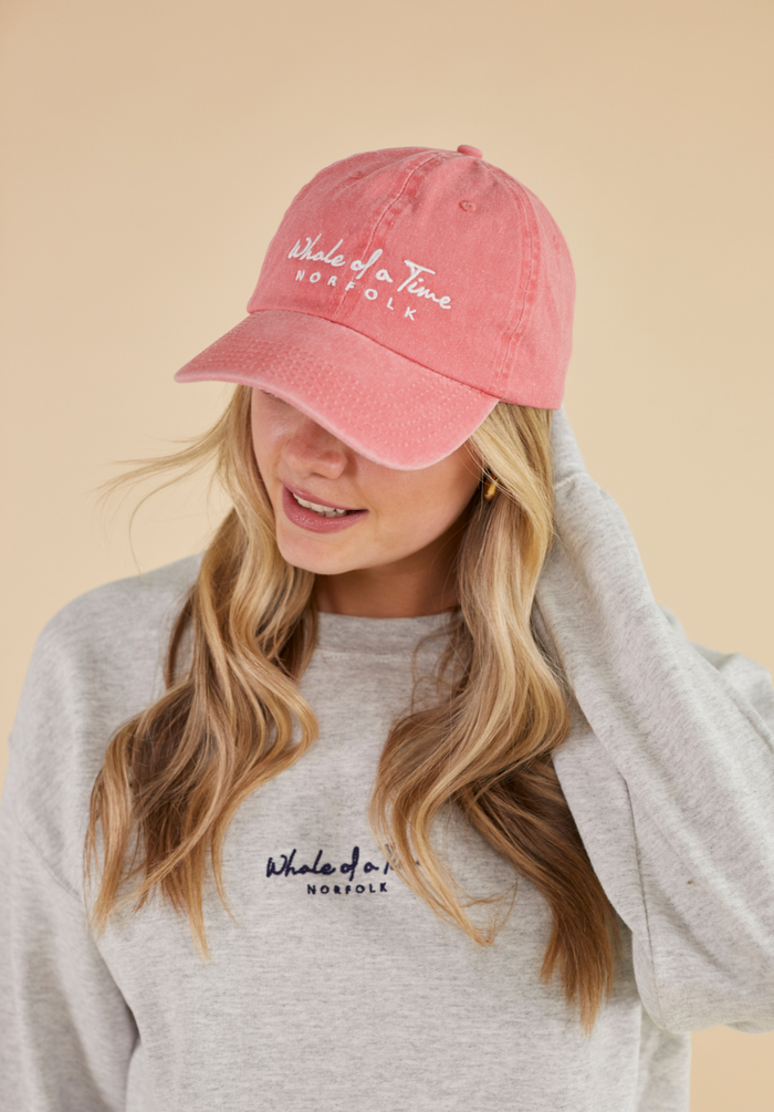 Stonewashed Women's Cap - Red - Whale Of A Time Clothing