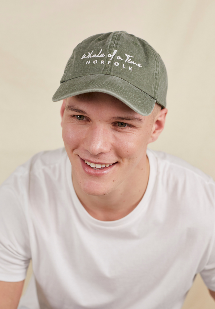 Stonewashed Men's Cap - Green - Whale Of A Time Clothing