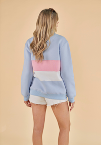 Suffolk Women's Quarter Zip Sweatshirt - Blue - Whale Of A Time Clothing