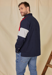 Torbay Men's Deck Shirt - Red/Navy - Whale Of A Time Clothing