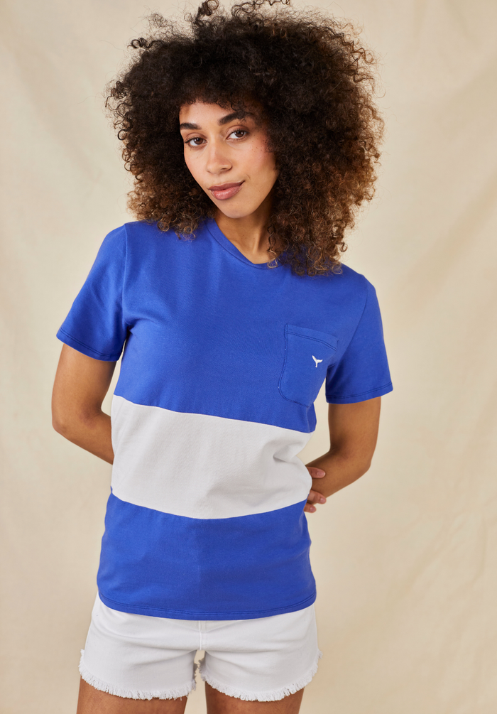 Whitby Women's T-Shirt - Cornflower Blue - Whale Of A Time Clothing