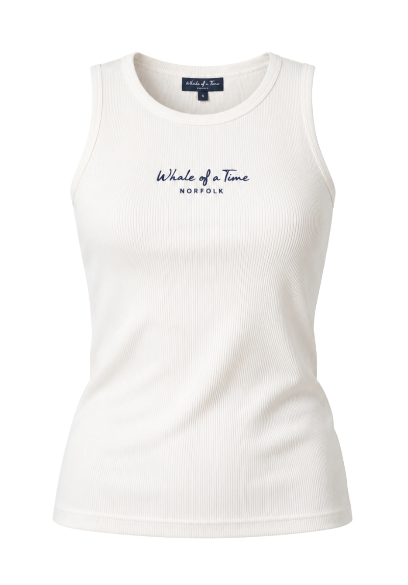 Signature Women's Ribbed Tank Top - White