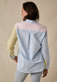 Banbury Women's Linen Shirt - Blue/Pink