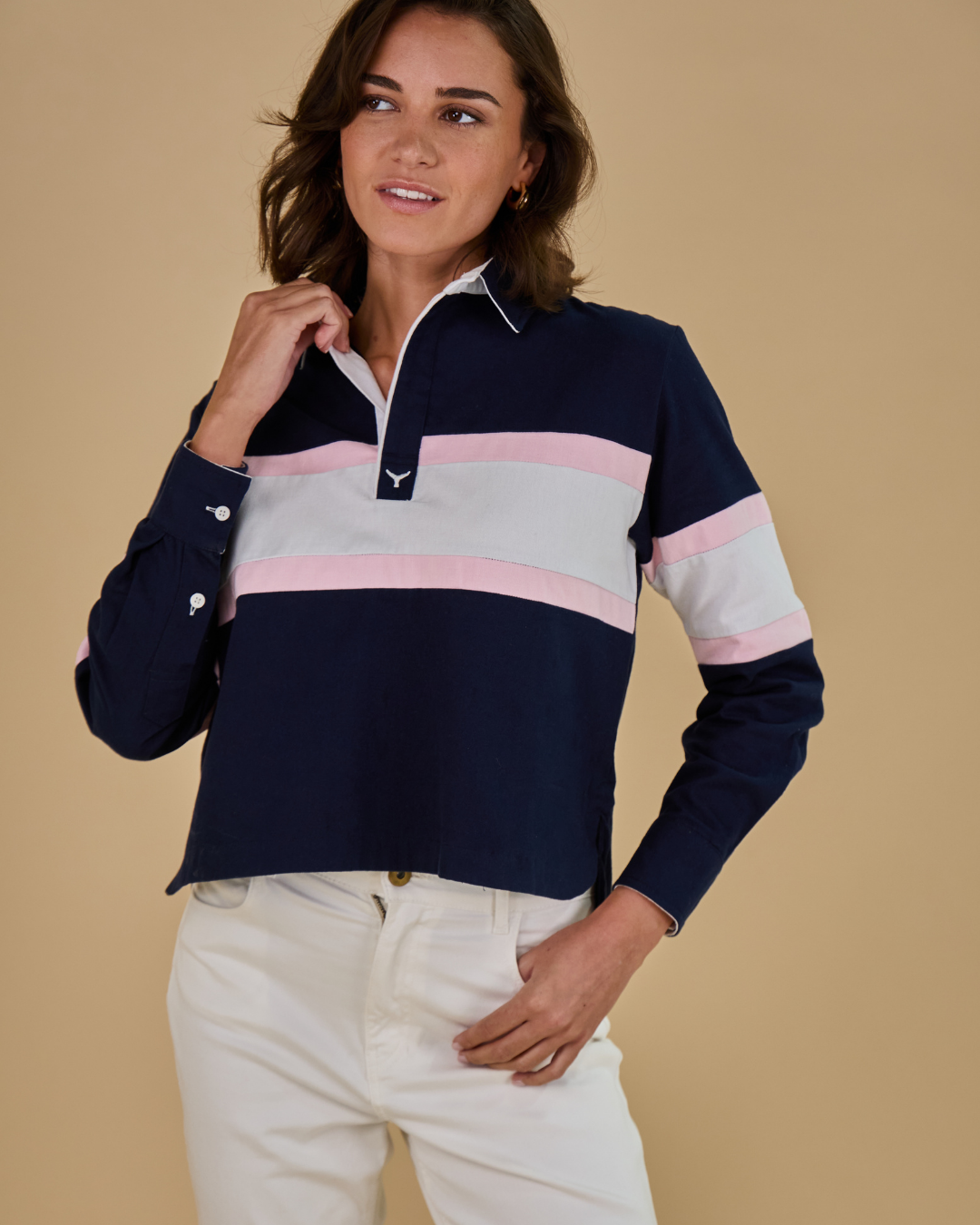 Hurley Women's Cropped Deck Shirt - Navy