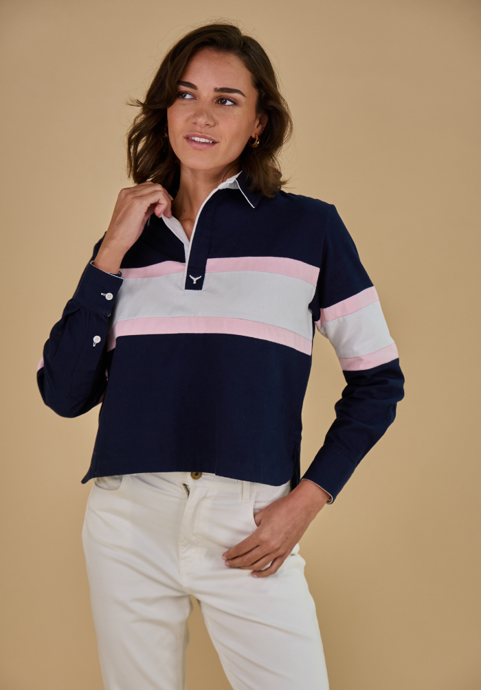 Hurley Women's Cropped Deck Shirt - Navy