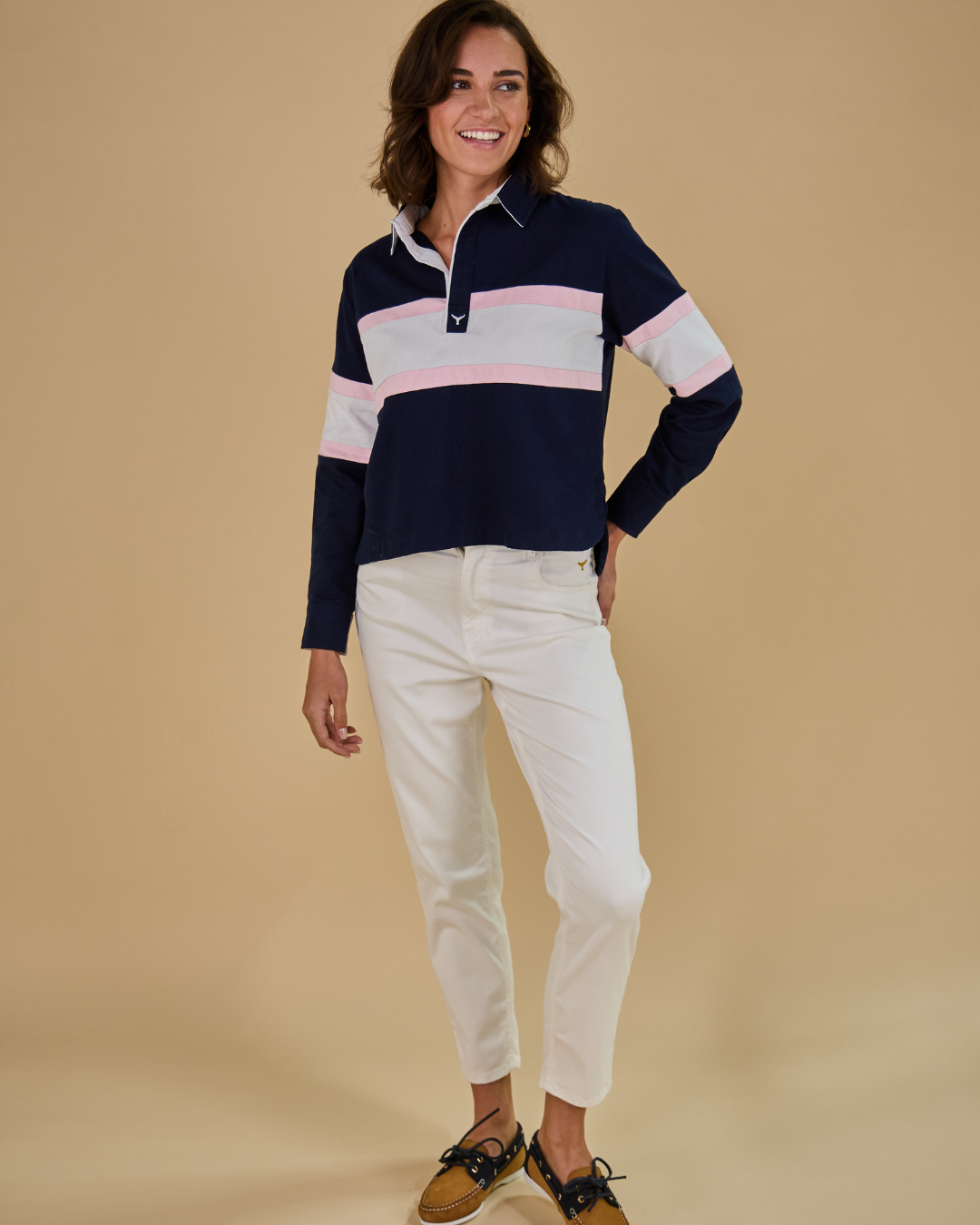 Hurley Women's Cropped Deck Shirt - Navy