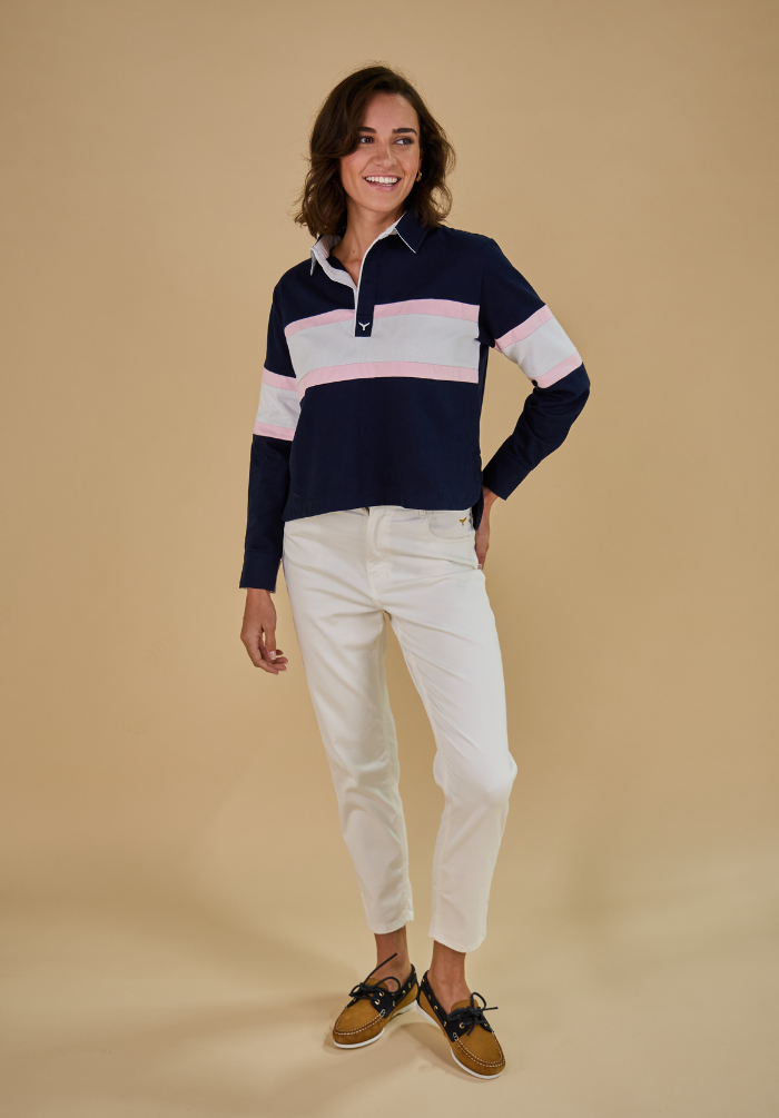 Hurley Women's Cropped Deck Shirt - Navy
