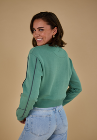 Norfolk Originals Women's Cropped Sweatshirt - Green - Whale Of A Time Clothing