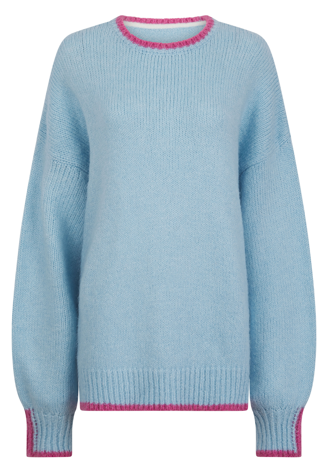 Rockingham Women's Jumper - Blue/Pink - Whale Of A Time Clothing