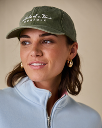 Stonewashed Women's Cap - Green