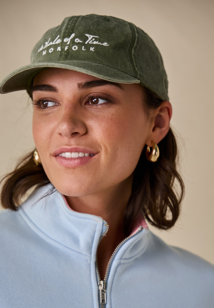 Stonewashed Women's Cap - Green