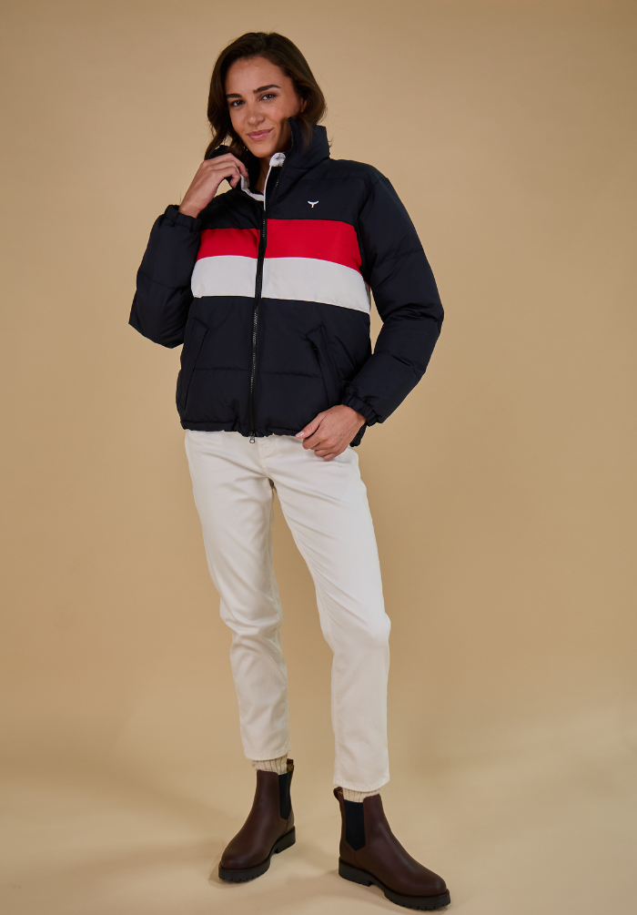 Penzance Women's Puffer Jacket - Navy