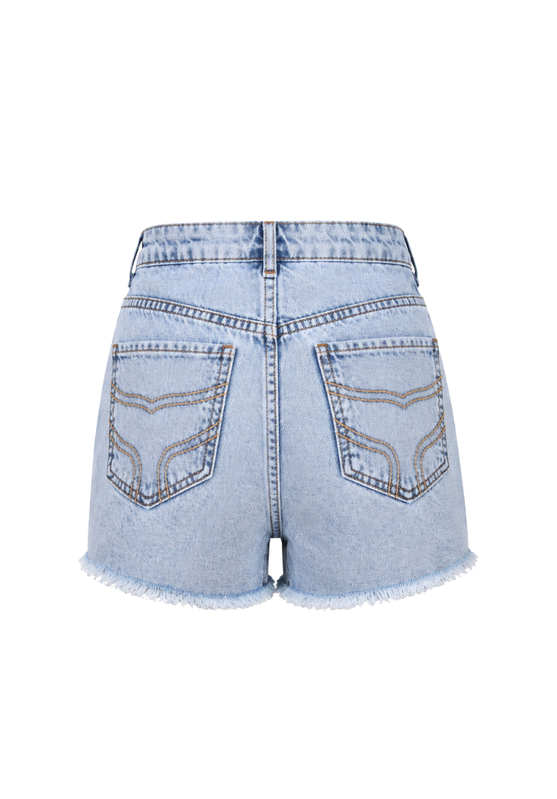 Signature Women's Denim Shorts - Light Blue