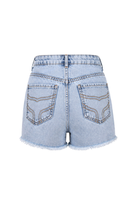 Signature Women's Denim Shorts - Light Blue