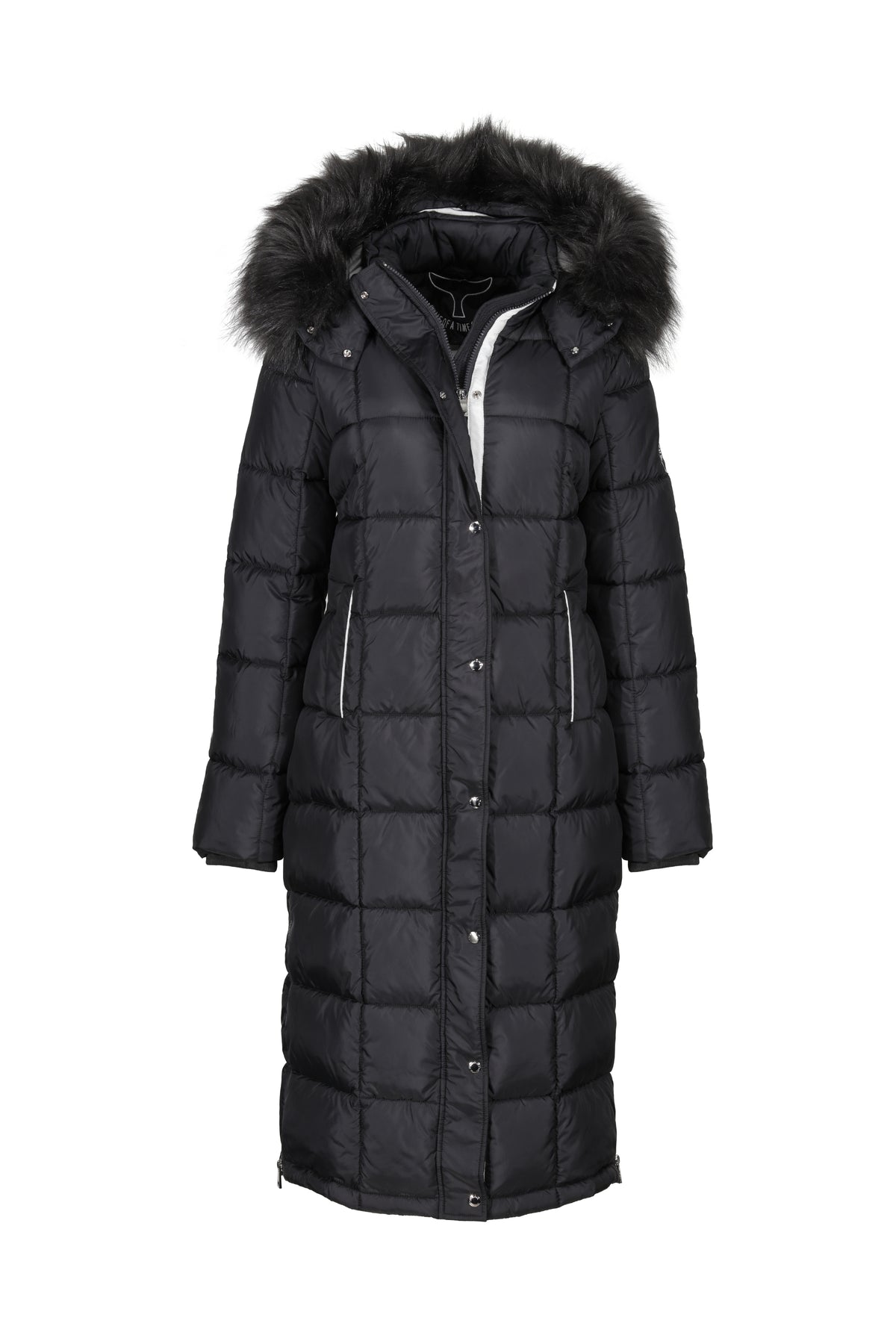 Chatsworth Longline Puffer Coat - Charcoal - Whale Of A Time Clothing