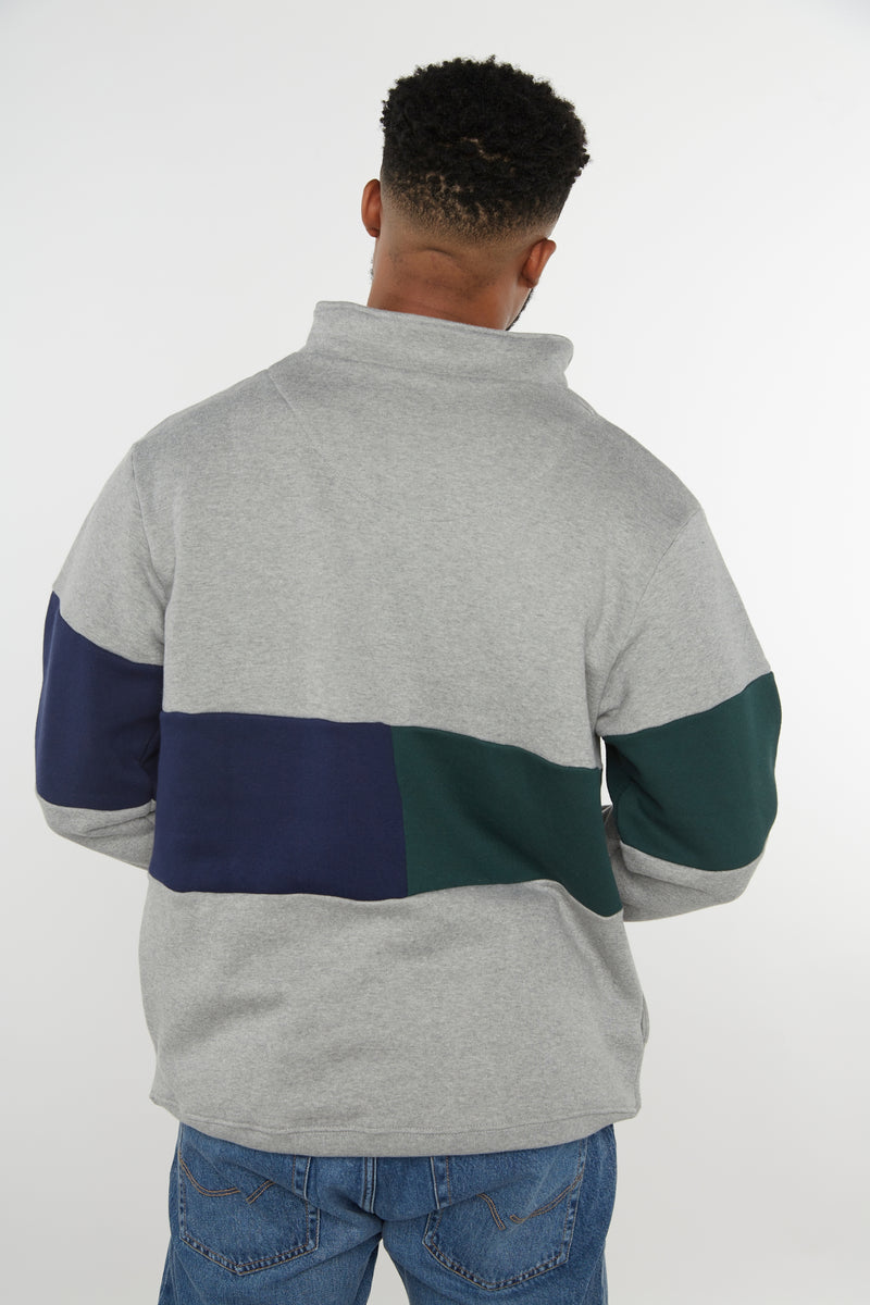 Norfolk Unisex Quarter Zip Sweatshirt - Grey - Whale Of A Time Clothing