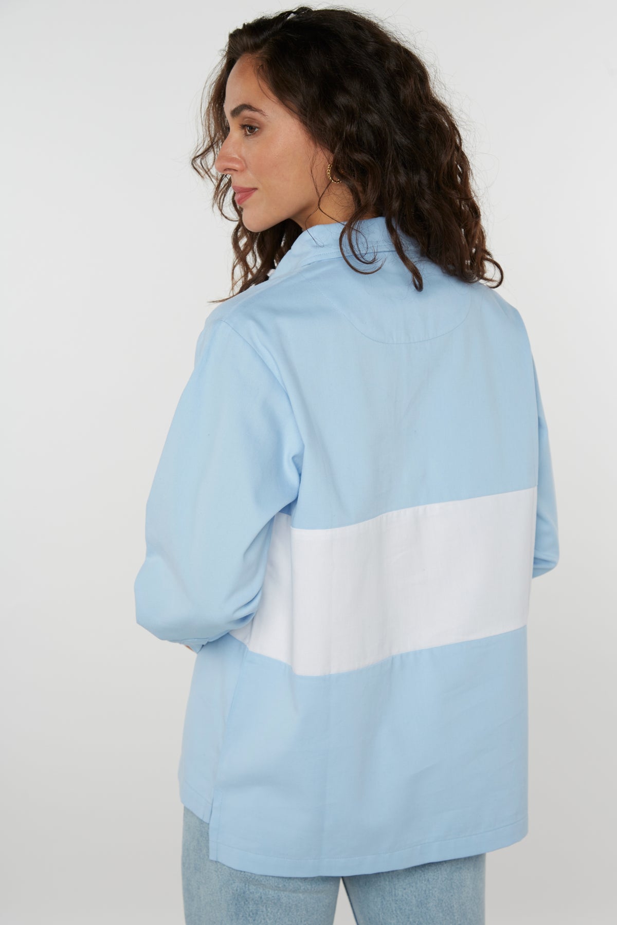 Padstow Unisex Deck Shirt - Blue - Whale Of A Time Clothing