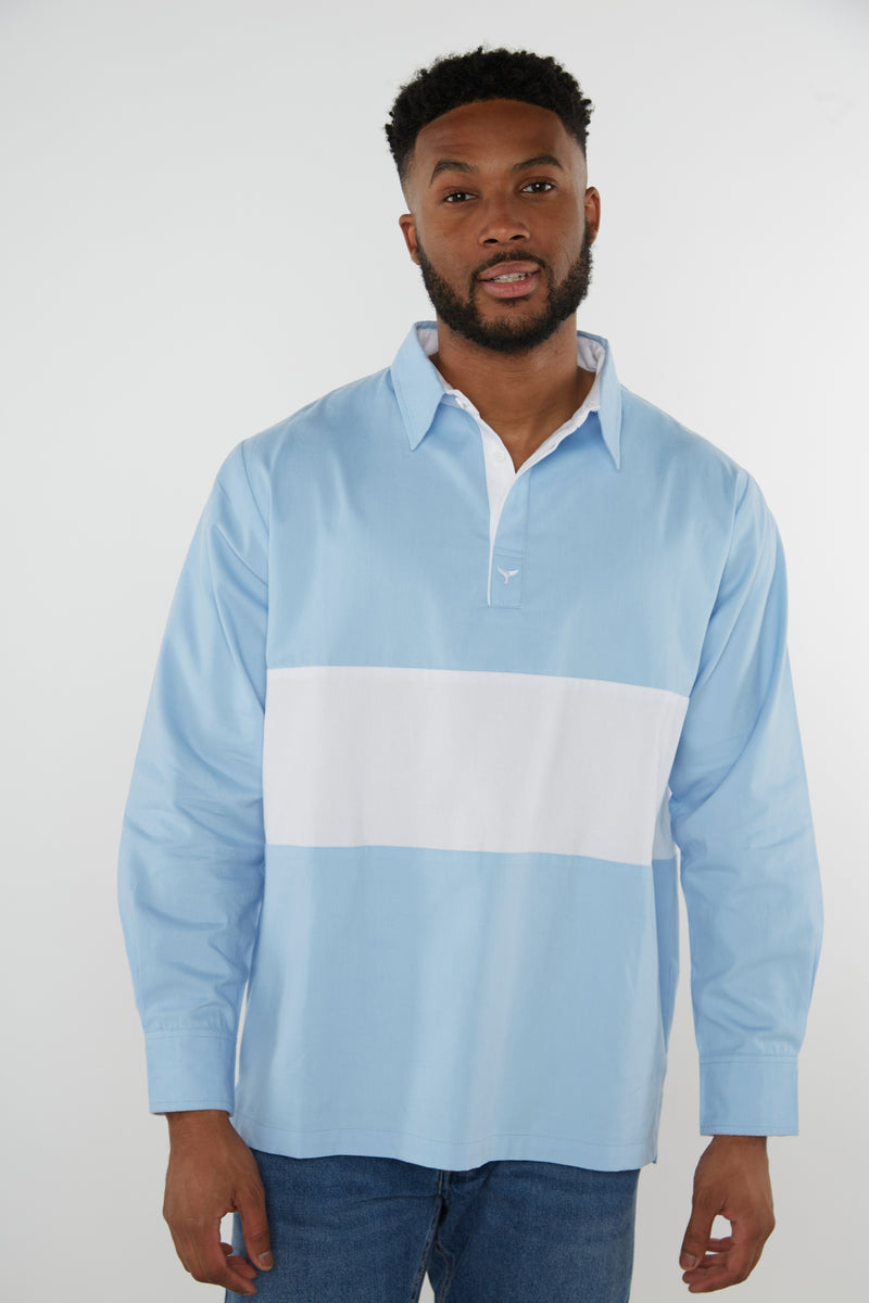 Padstow Unisex Deck Shirt - Blue - Whale Of A Time Clothing