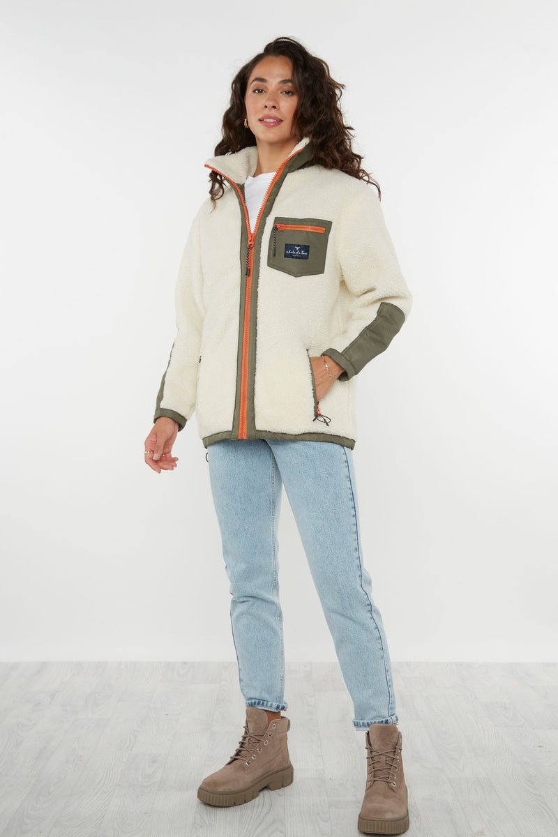 Highland Unisex Sherpa Jacket - Cream - Whale Of A Time Clothing