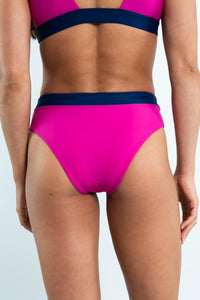 Cannes High Waisted Bikini Bottoms - Pink - Whale Of A Time Clothing