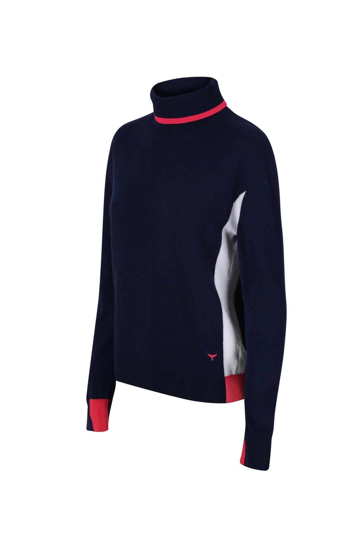 Blickling Roll Neck Jumper - Navy - Whale Of A Time Clothing