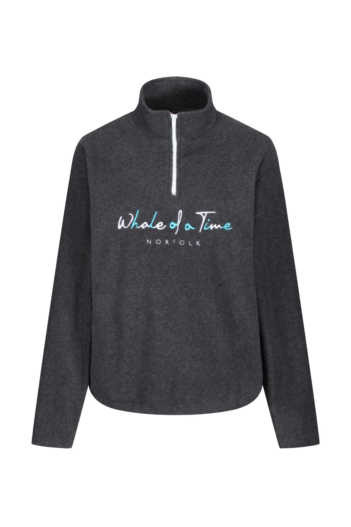 Basics Unisex Fleece Quarter Zip - Grey - Whale Of A Time Clothing