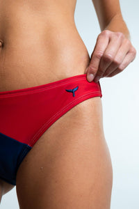 Riviera Bikini Bottoms - Red - Whale Of A Time Clothing