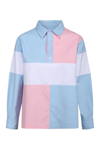 Torbay Unisex Deck Shirt - Blue/Pink - Whale Of A Time Clothing