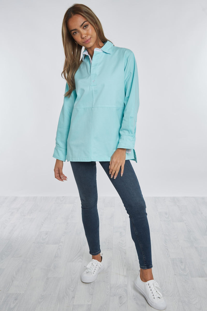 Newquay Deck Shirt - Mint Green - Whale Of A Time Clothing