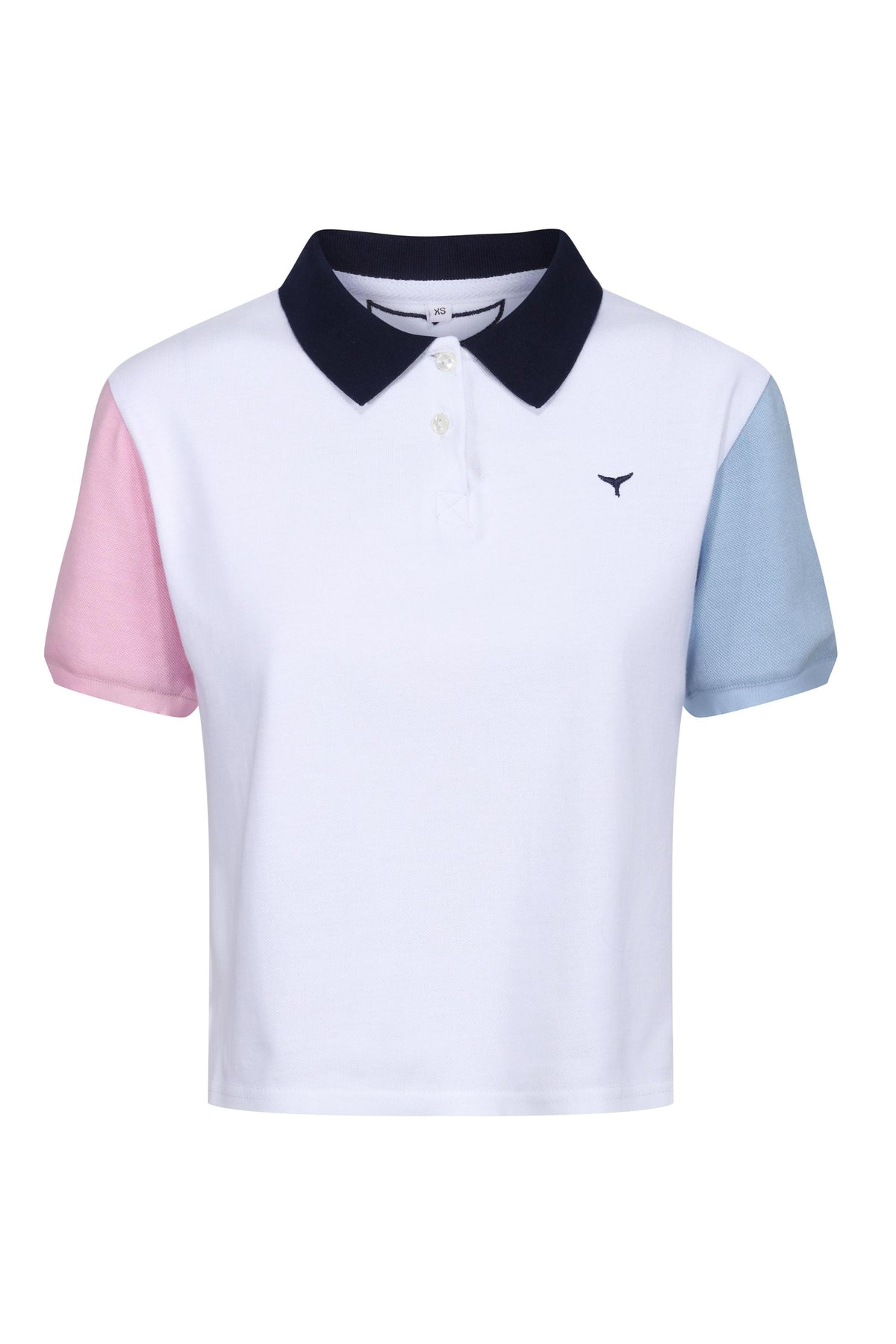 Polzeath Cropped Polo Shirt - White - Whale Of A Time Clothing