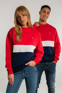 Atlantic Unisex Sweatshirt - Red - Whale Of A Time Clothing