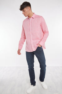 Oakham Linen Shirt - Red - Whale Of A Time Clothing