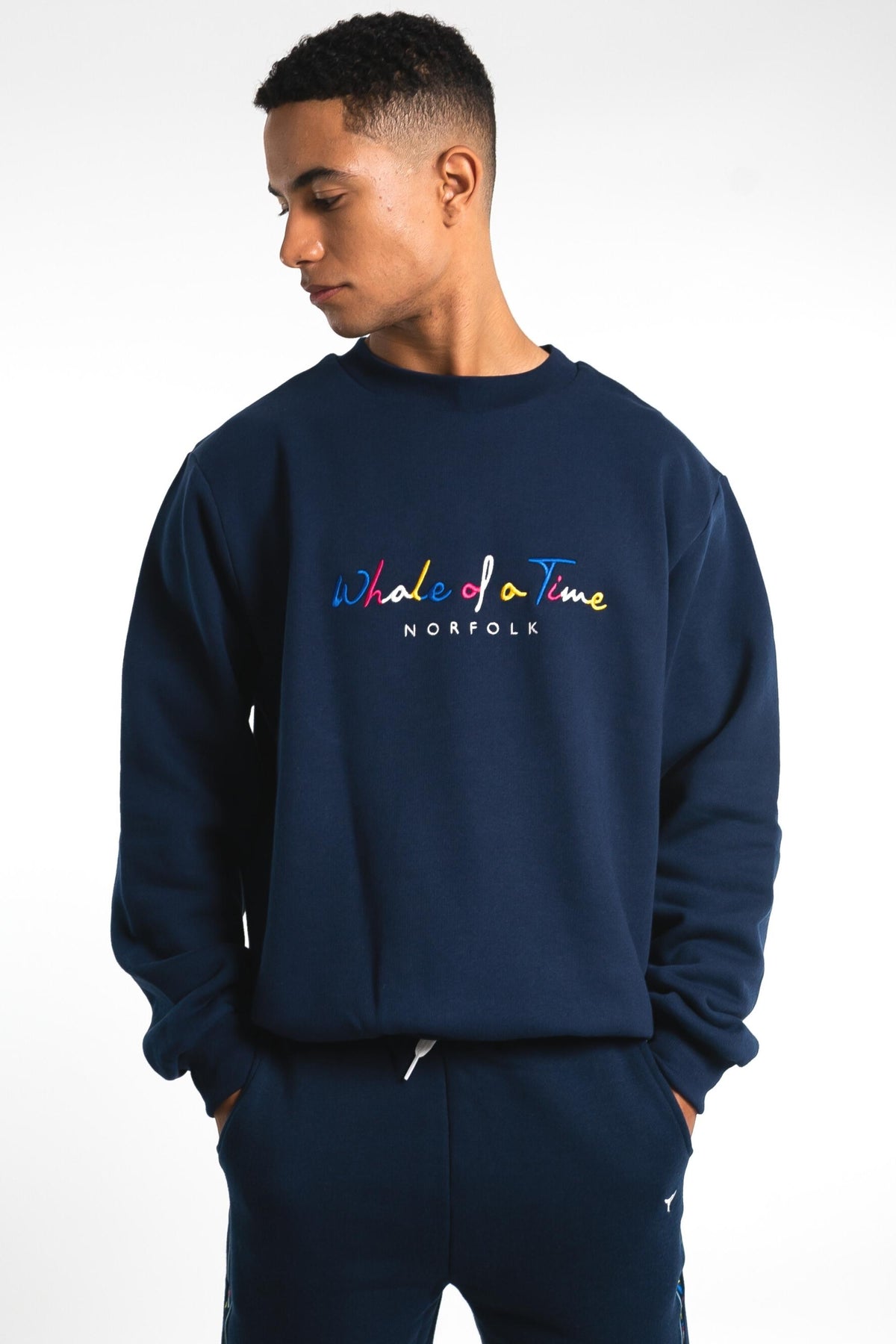 Basics Unisex Sweatshirt - Navy - Whale Of A Time Clothing
