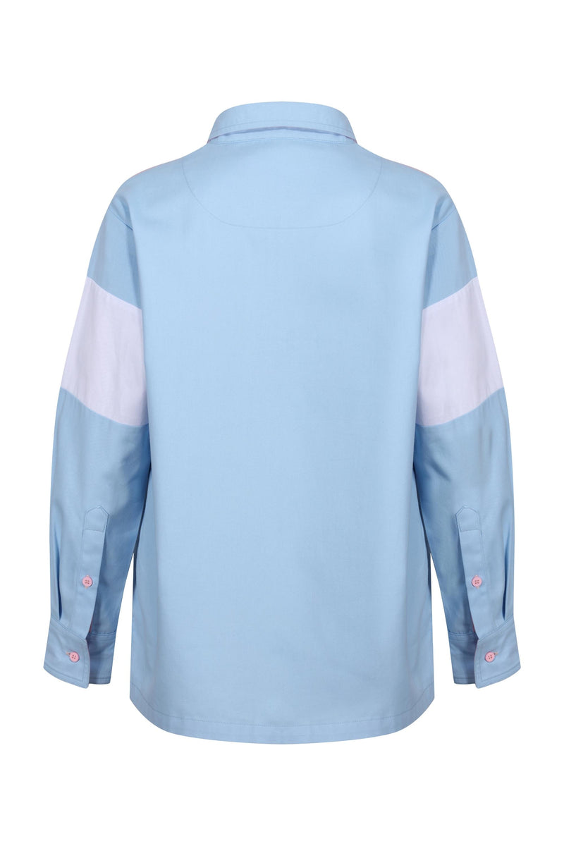 Torbay Unisex Deck Shirt - Blue/Pink - Whale Of A Time Clothing