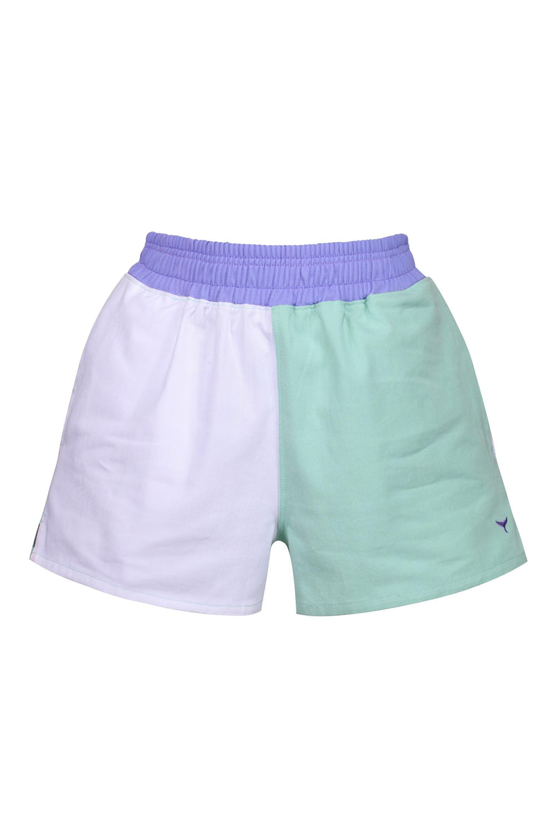 Heacham Rugby Shorts - White/Mint - Whale Of A Time Clothing