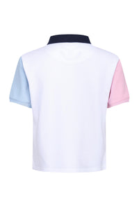 Polzeath Cropped Polo Shirt - White - Whale Of A Time Clothing