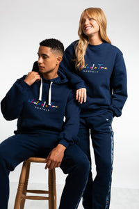 Basics Unisex Hoodie - Navy - Whale Of A Time Clothing