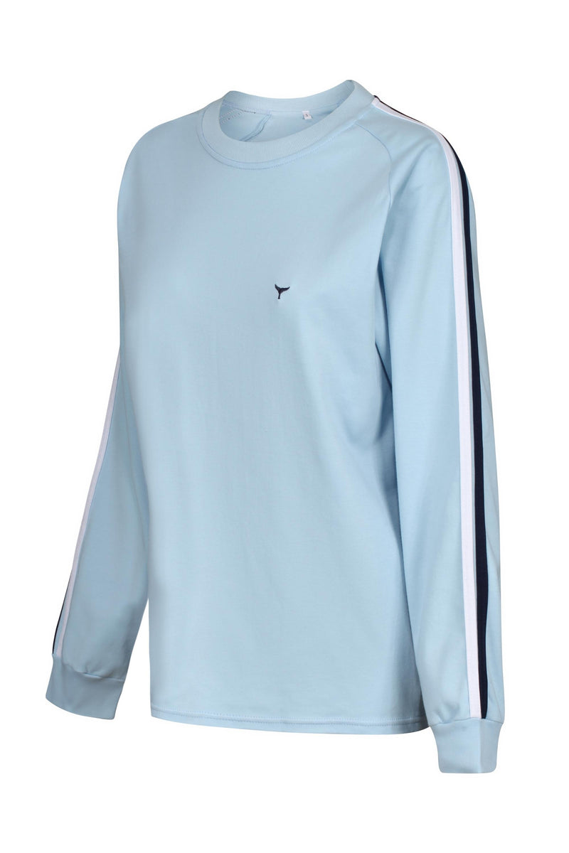 Burnham Unisex Long Sleeved T-Shirt - Blue - Whale Of A Time Clothing