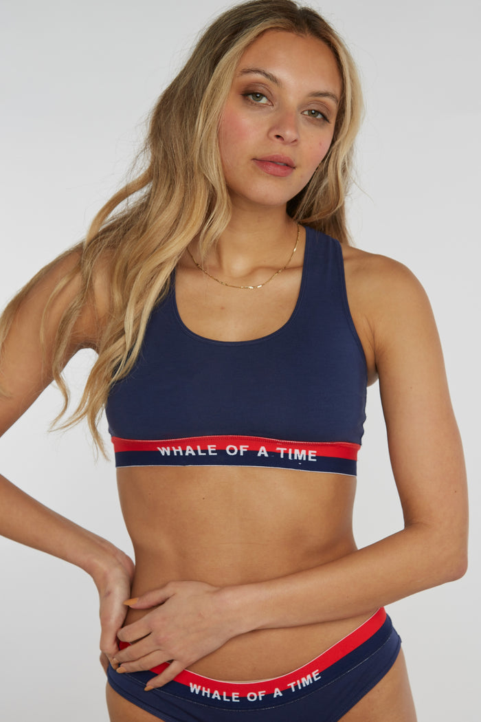 Signature Bralette - Navy - Whale Of A Time Clothing