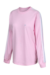 Burnham Unisex Long Sleeved T-Shirt - Pink - Whale Of A Time Clothing