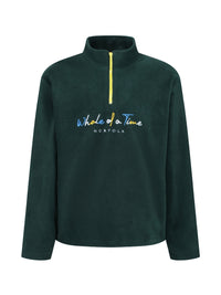 Basics Fleece Quarter Zips - Green - Whale Of A Time Clothing