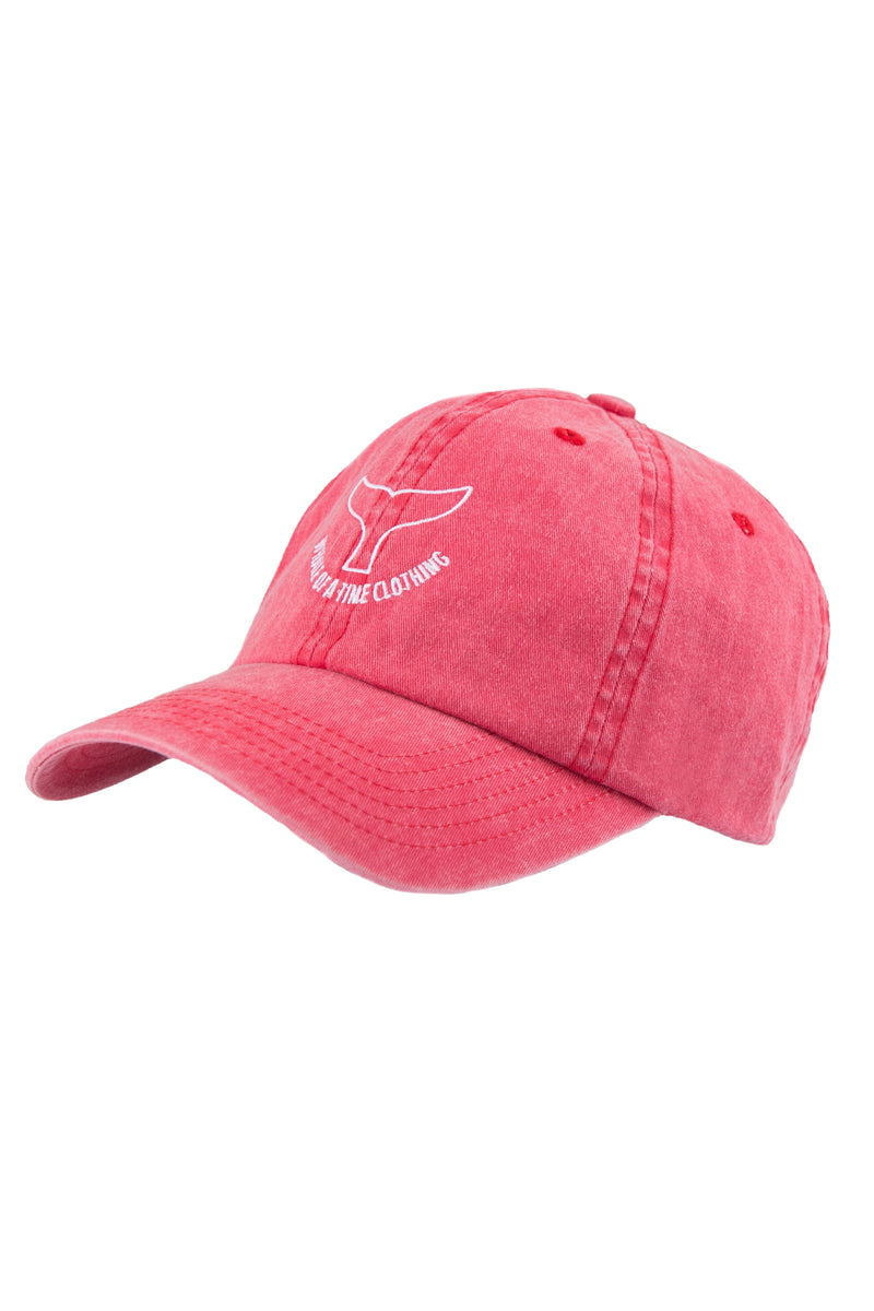 Stonewashed Cap - Red - Whale Of A Time Clothing