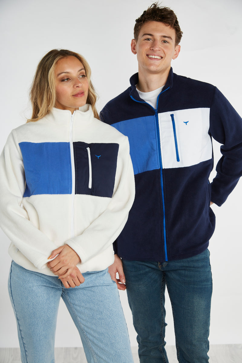 Sussex Unisex Full Zip Fleece - Cream - Whale Of A Time Clothing