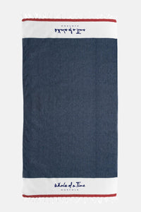 Santorini Hammam Towel - Navy - Whale Of A Time Clothing