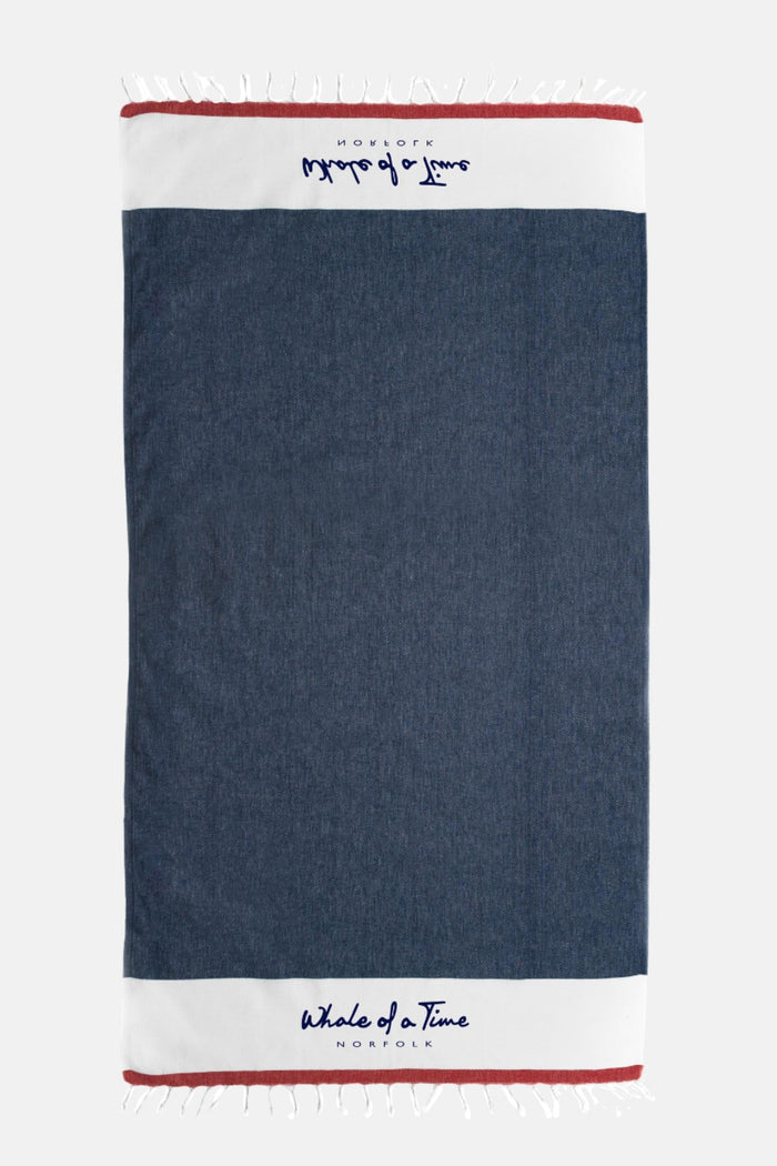Santorini Hammam Towel - Navy - Whale Of A Time Clothing