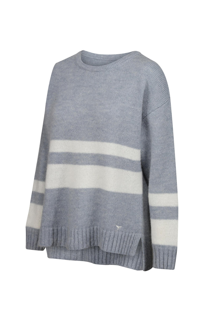Blenheim Round Neck Jumper - Light Blue - Whale Of A Time Clothing