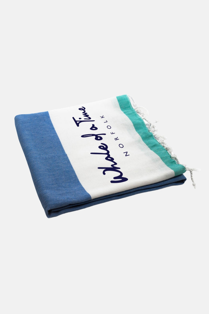 Santorini Hammam Towel - Blue - Whale Of A Time Clothing